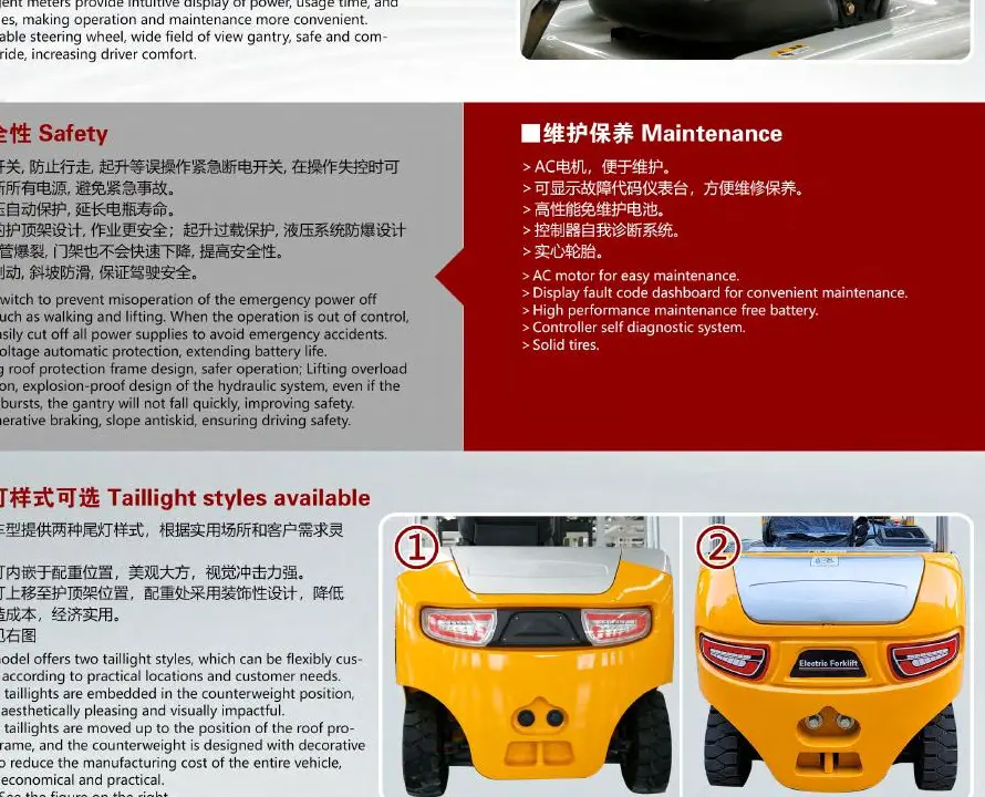 YULI CPD15/20-B ELECTRIC FORKLIFT detail