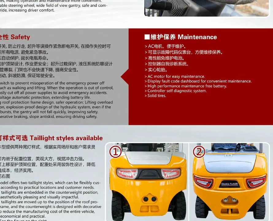 YULI CPD25-C ELECTRIC FORKLIFT detail