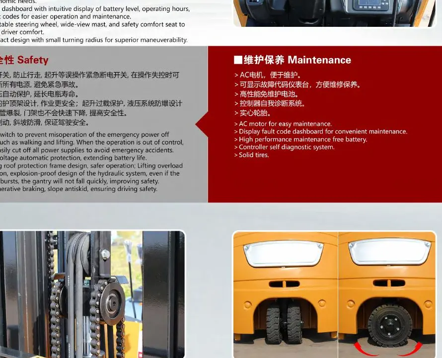 YULI CPE16/18/20-B ELECTRIC FORKLIFT detail
