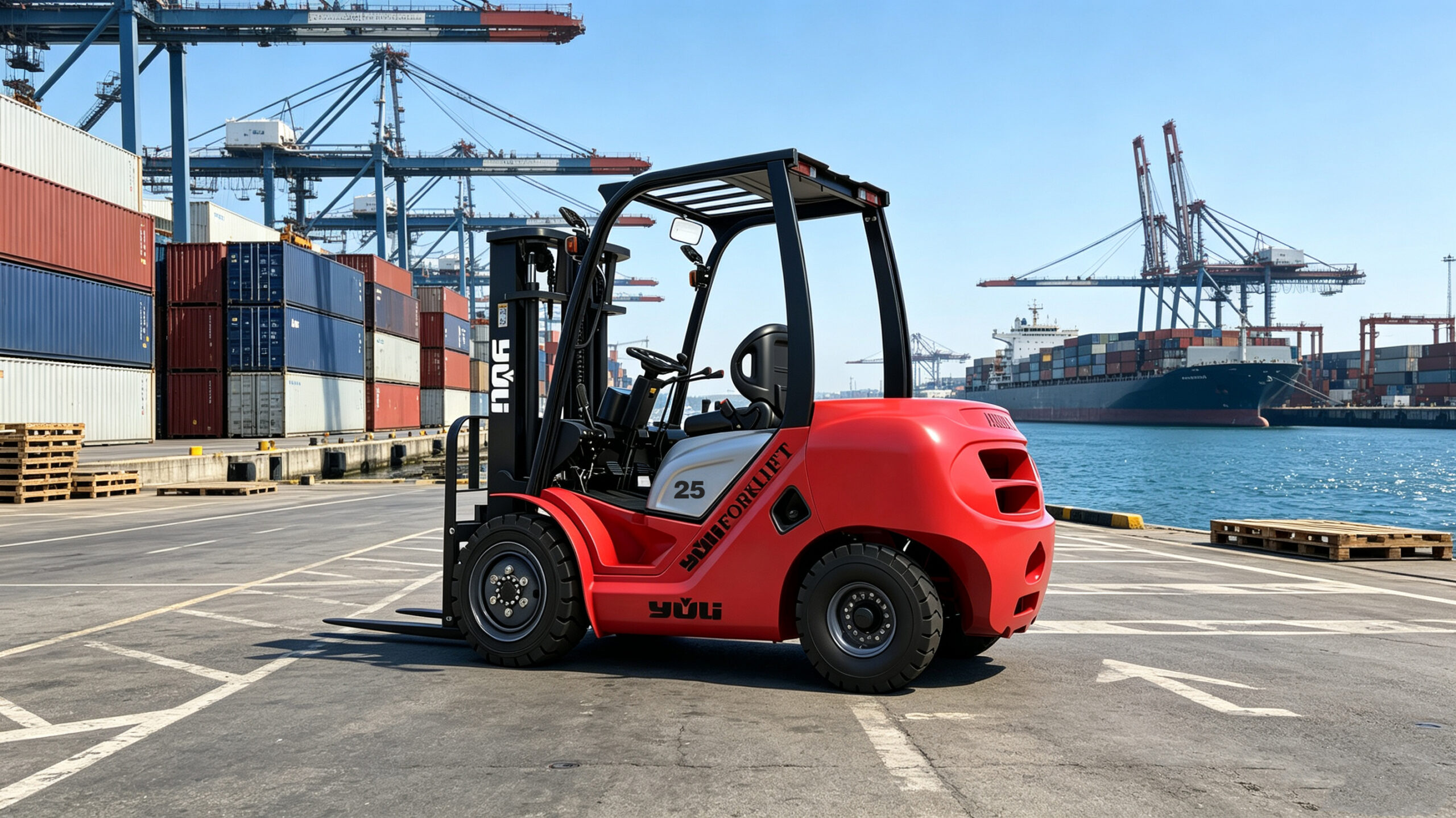 Industrial forklift designed for continuous prolonged operation in heavy-duty environments